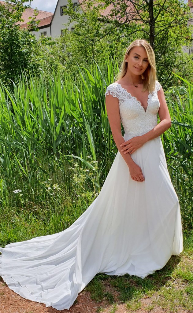 Eine Schleppe wie aus dem Bilderbuch.