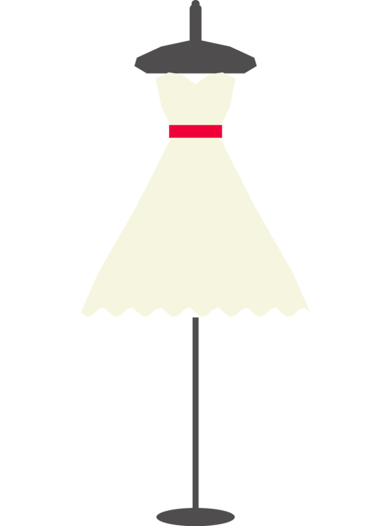 Illustration kurzes Brautkleid fürs Standesamt